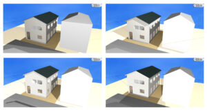 佐藤ホームの注文住宅では、全棟パッシブ設計とシャドウチェックを実施。