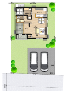 鴻巣市愛の町B区画の土地×ジブンハウス88A